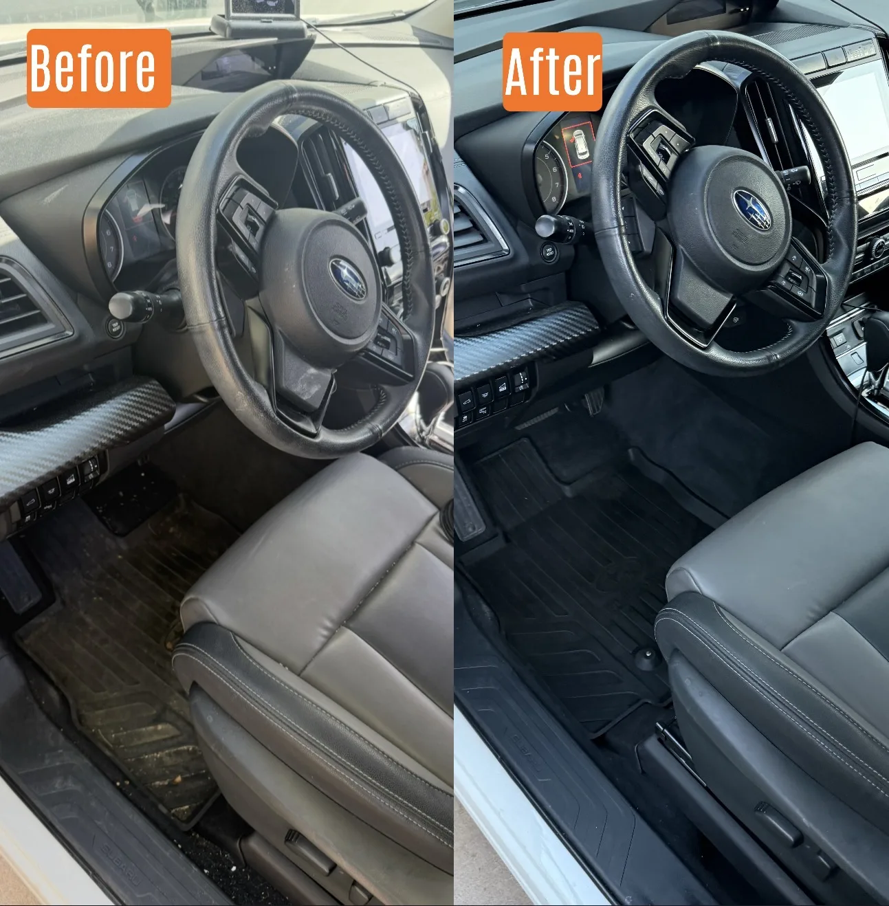 Before and after Full Haus on a Subaru in Santa Clarita, CA