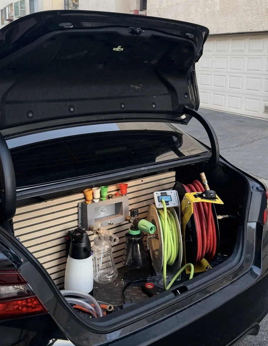 Gloss Haus mobile detailing setup — professional-grade equipment ready to deploy in Santa Clarita, CA